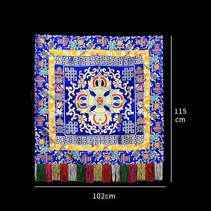 Tibetan Cross Vajra Embroidered Offering Cloth
