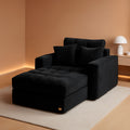 Black Luxurious Modular Sectional Sofa With Chaise