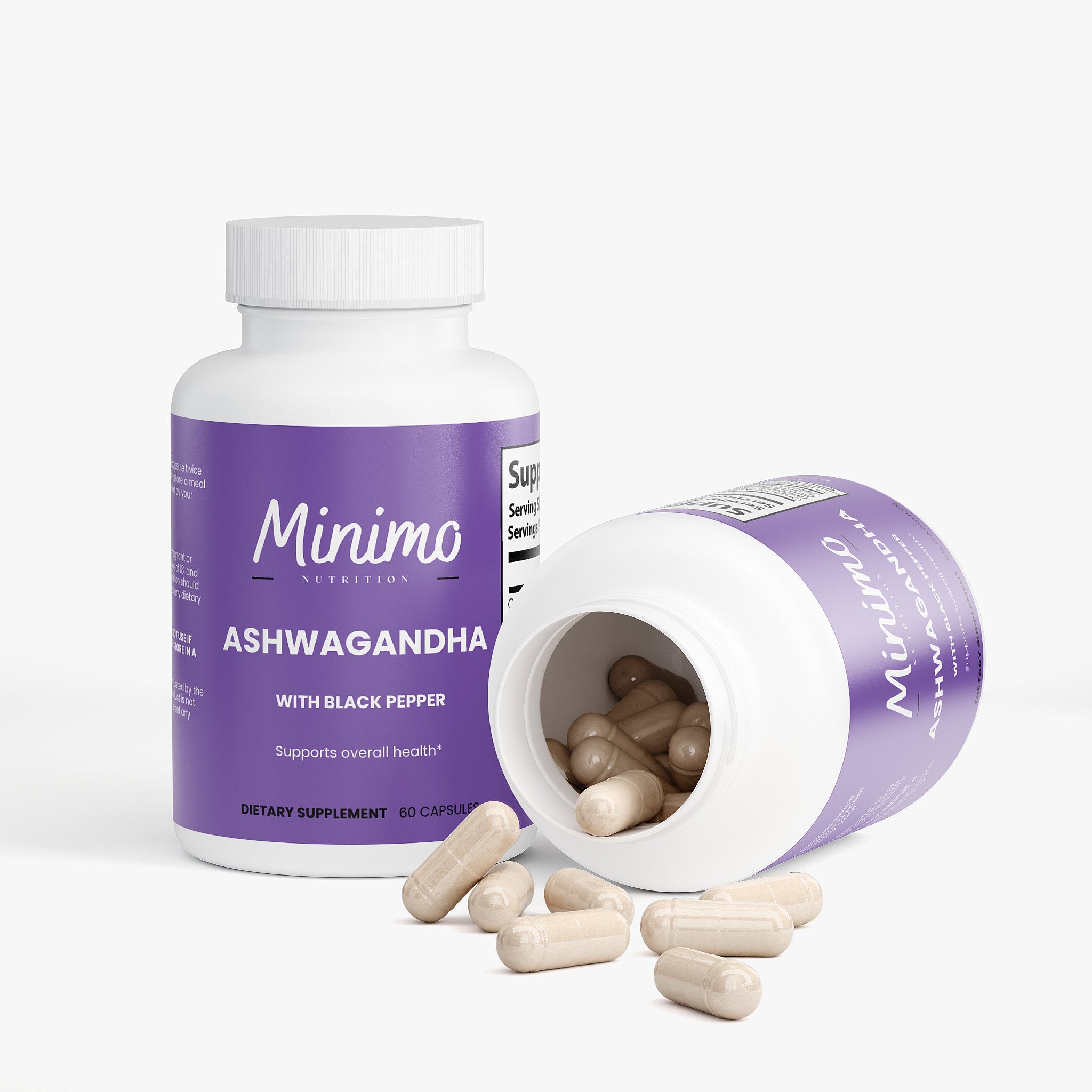 Organic Ashwagandha with Black Pepper, 60 ct.
