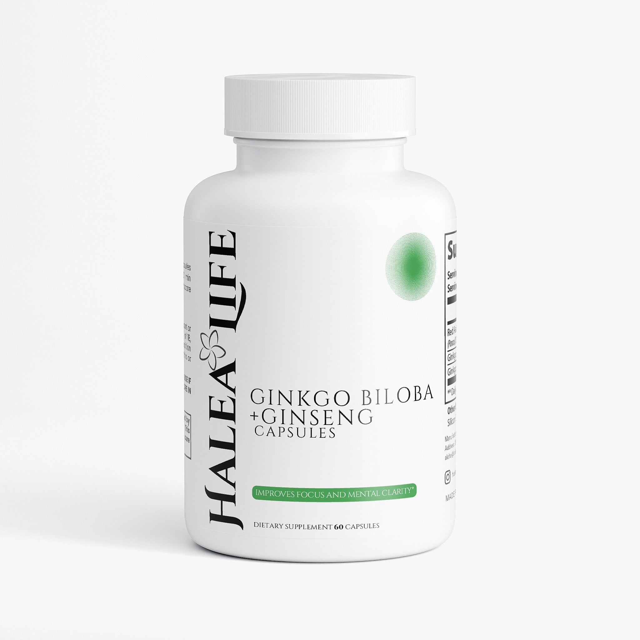 Ginseng & Ginkgo Biloba Capsules | Focus & Energy Support