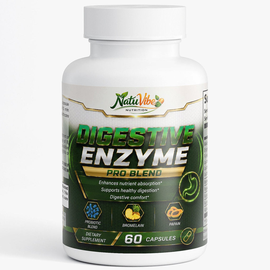 Digestive Enzyme Pro Blend™ – Makzyme-Pro™ with Bromelain, Papain & Probiotics | Gut Health & Nutrient Absorption | 60 Caps