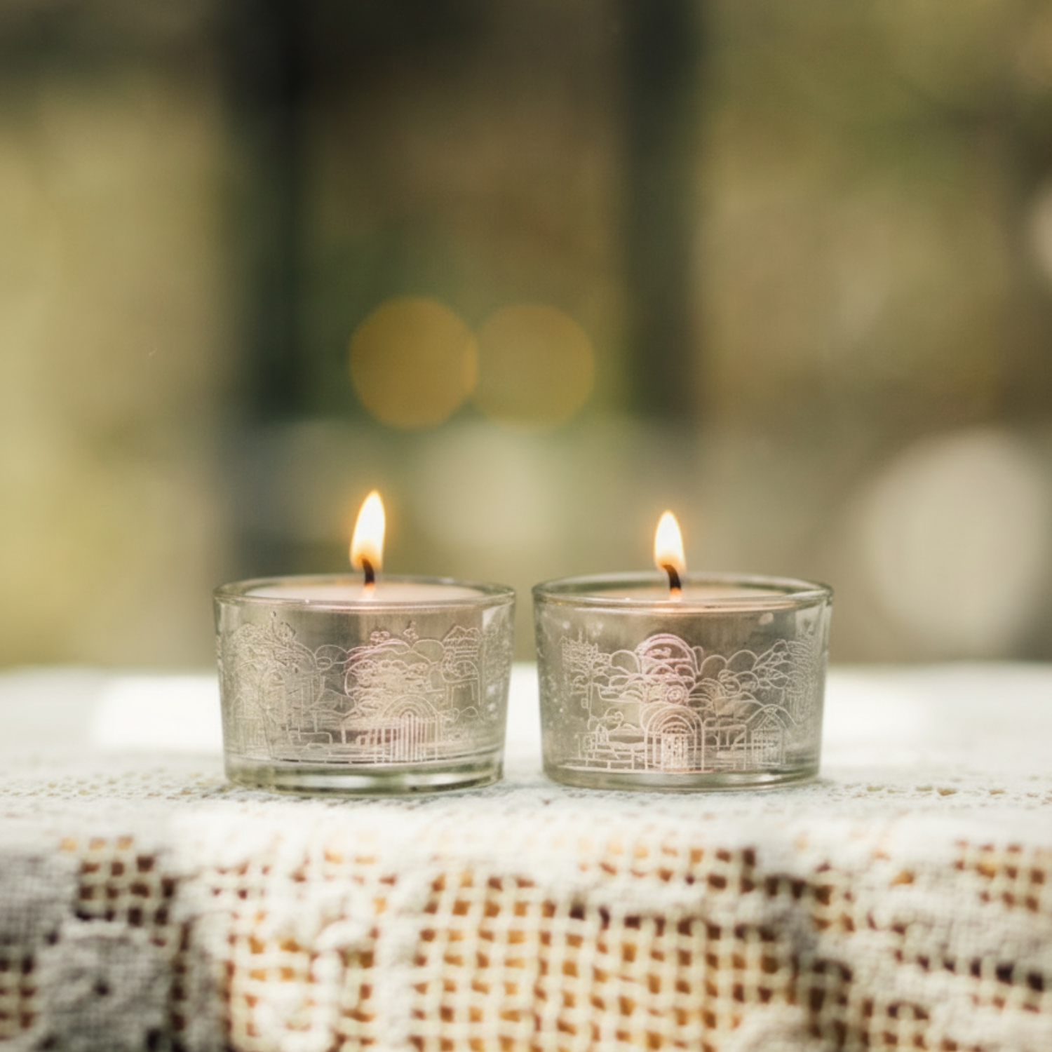 Modern Silver & White Shabbat Gift Set – Silver Spark Model