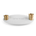 Elegant Shabbat Serving Tray with Wine Cup – Capri Series