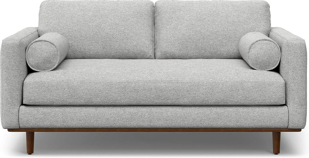 Morrison 72 Inch Mid Century Modern Sofa Set Mist Grey