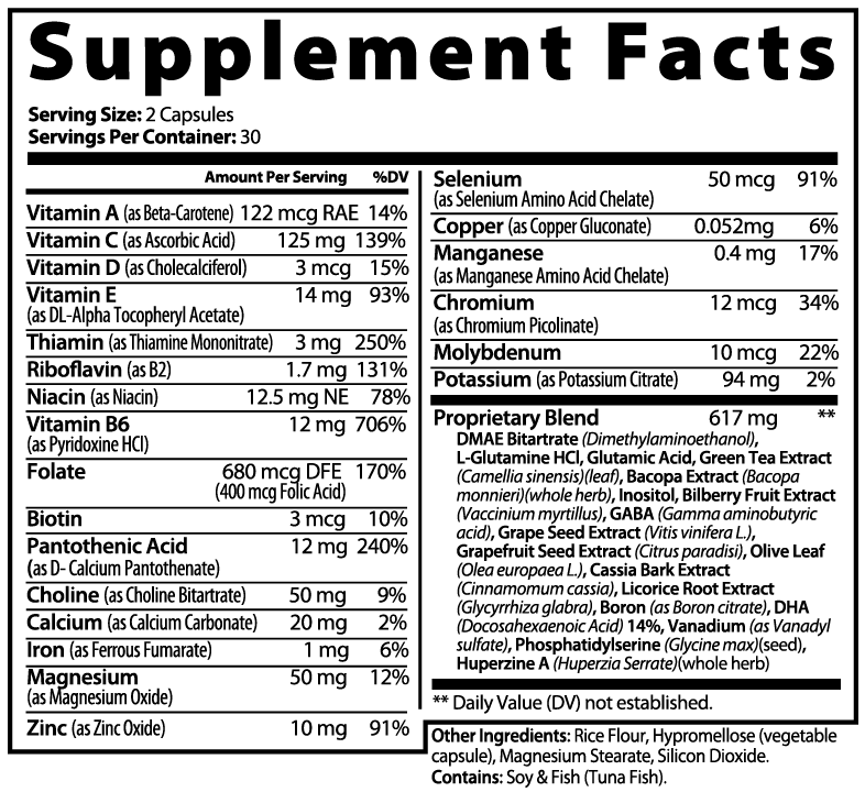 Cognira Daily Dietary Support | Cognitive Support | 60 Vegan Capsules