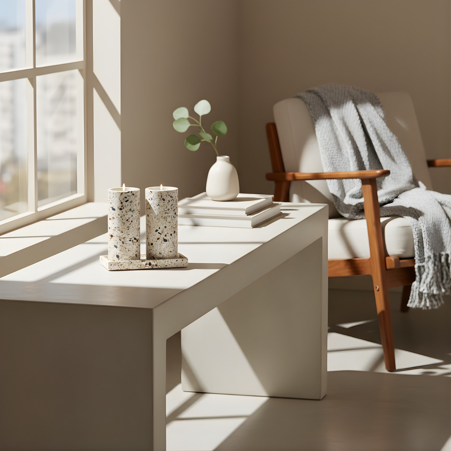Modern Concrete Tray with Timeless Aesthetic – Nest Series