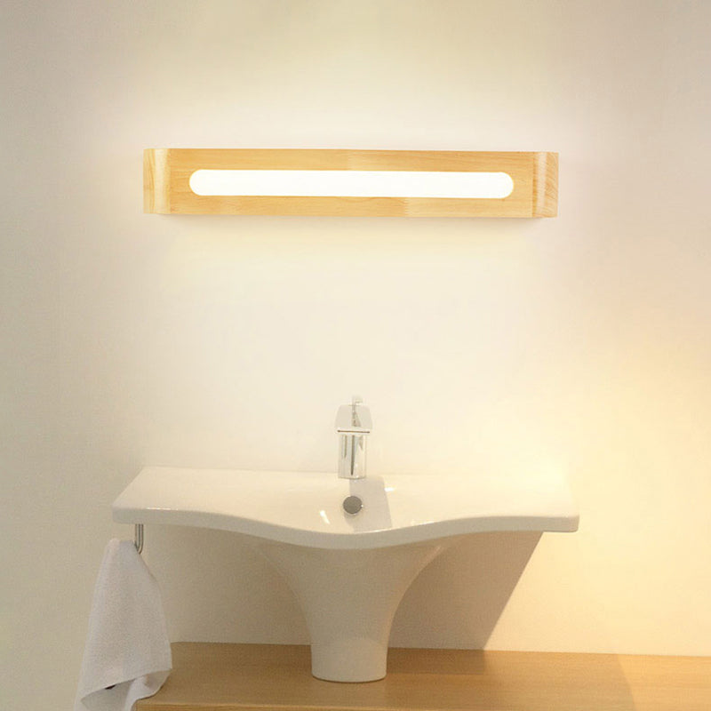 DecorBites™ Nordic-Style Wood Wall Sconce with LED Bedside Lighting