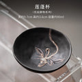 90 ml Wabi-Sabi Ceramic Lotus Tea Cup – Handmade