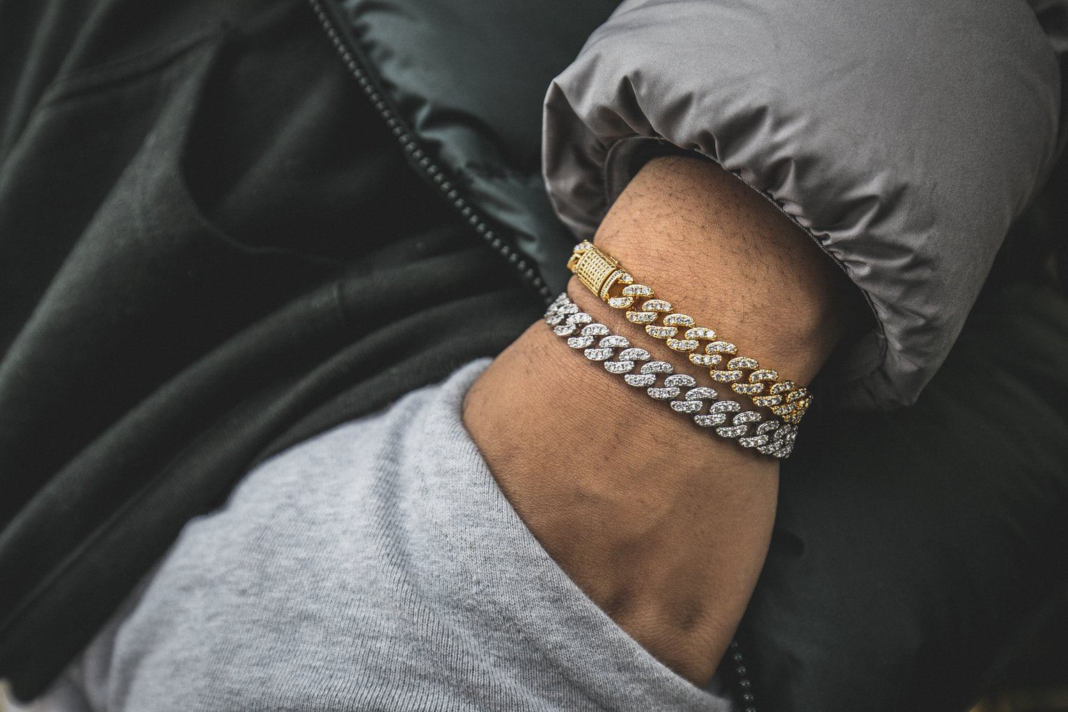 8MM Studded Cuban Bracelet Bundle