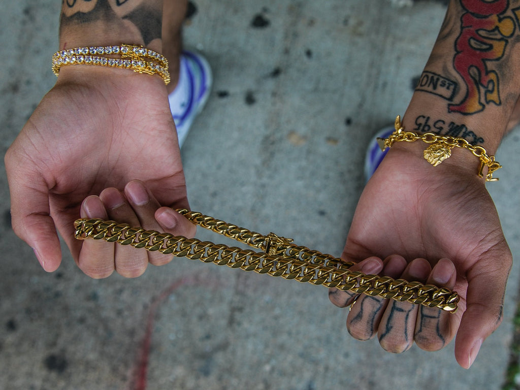 12mm Miami Cuban Link Necklace - 18k Gold Plated