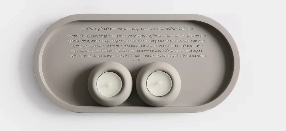 Premium Handmade Shabbat Candle Set – Grace & Clean Series