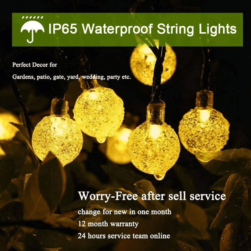 Solar Bubble Balls Lamp String Lights