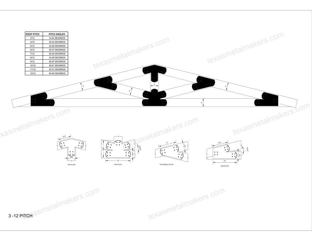 Decorative Design Timber Truss Brackets for 8x8 Posts, 8" Timber Truss Brackets, 8x8 Fan Bracket