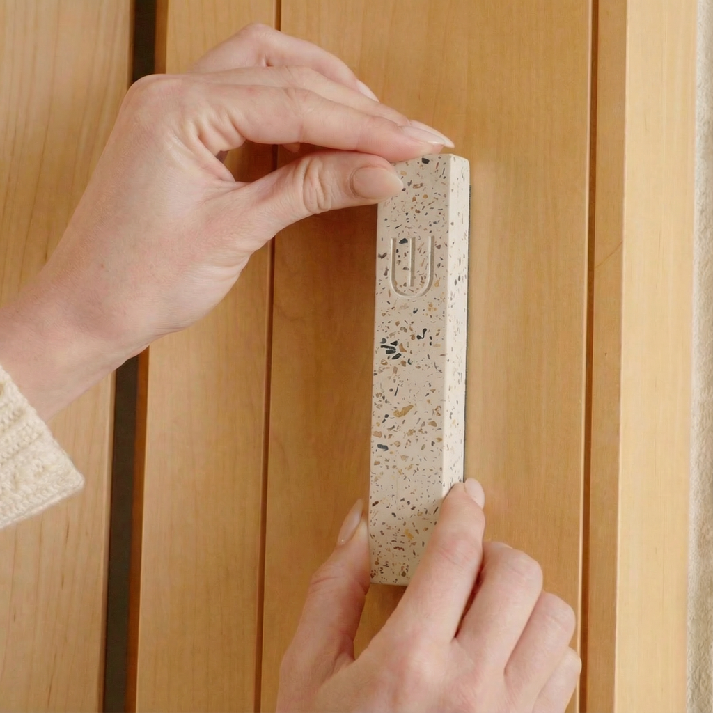 Sculpted Concrete Mezuzah with Clean Architectural Lines – Timeless Collection