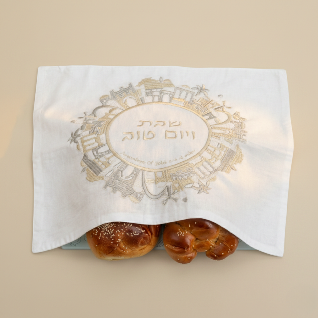 Handmade Luxury Bamboo Challah Cover – Jerusalem Series