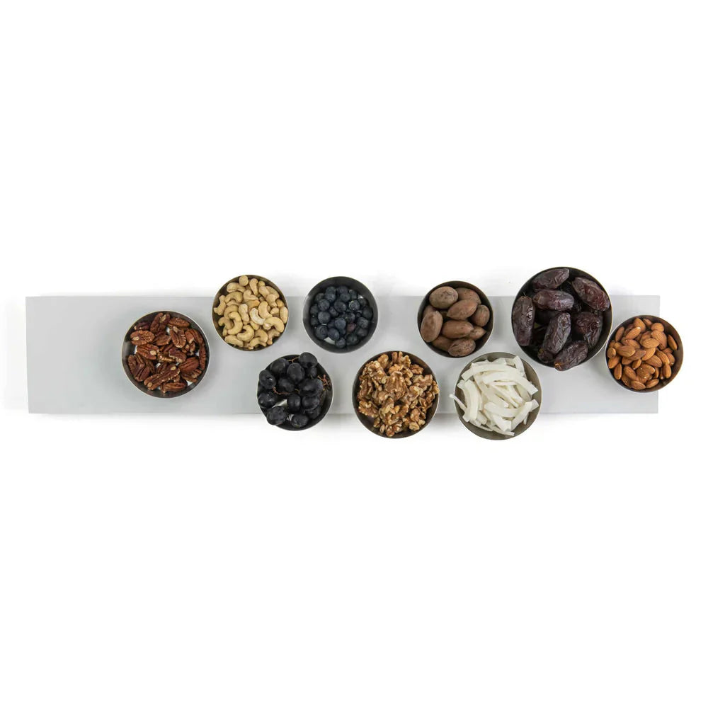Handcrafted Concrete Serving Tray with Gold or Silver – Porto Series