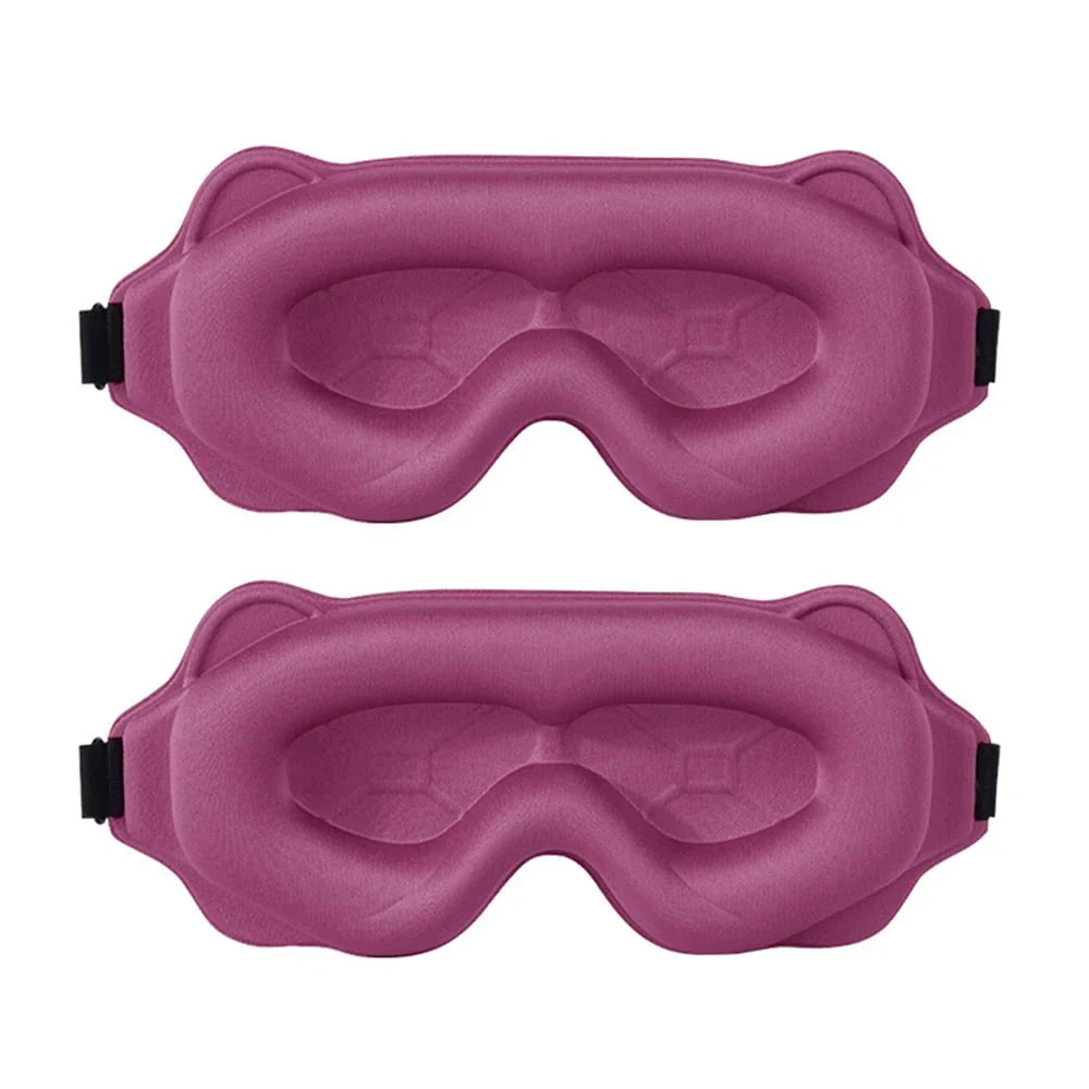 3D Contoured Sleep Mask | Breathable Light-Blocking Eyeshade for Travel