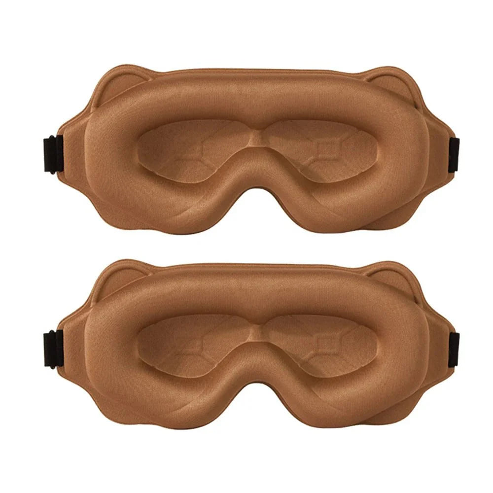 3D Contoured Sleep Mask | Breathable Light-Blocking Eyeshade for Travel
