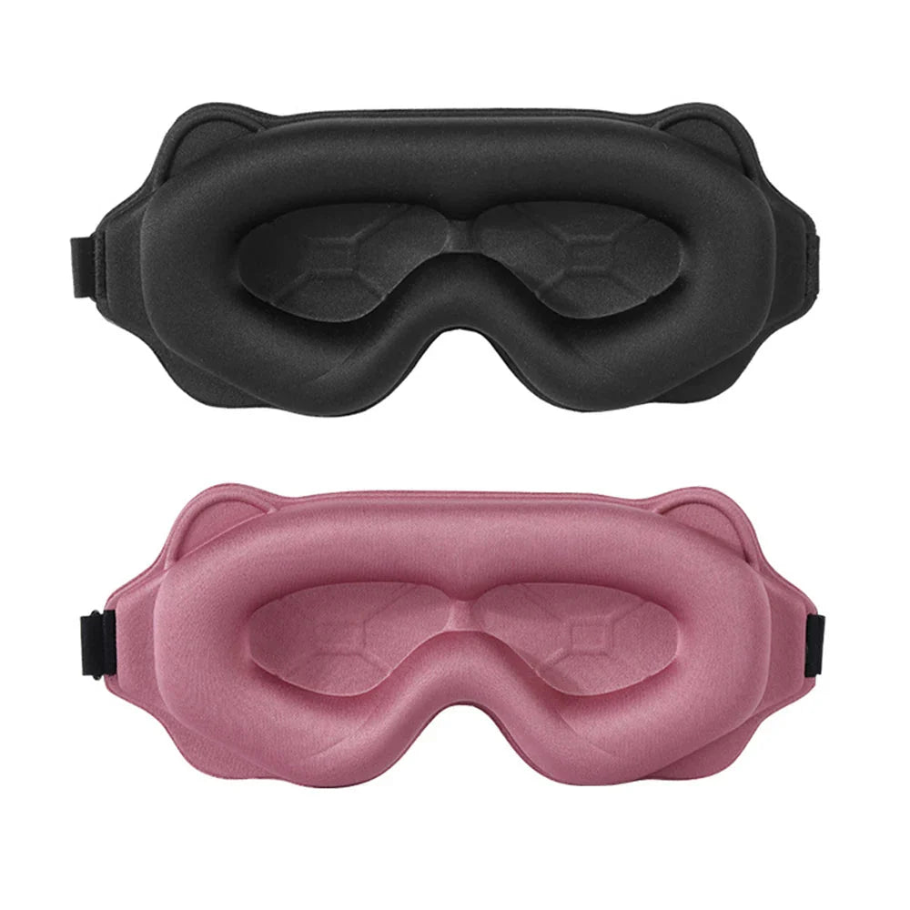 3D Contoured Sleep Mask | Breathable Light-Blocking Eyeshade for Travel