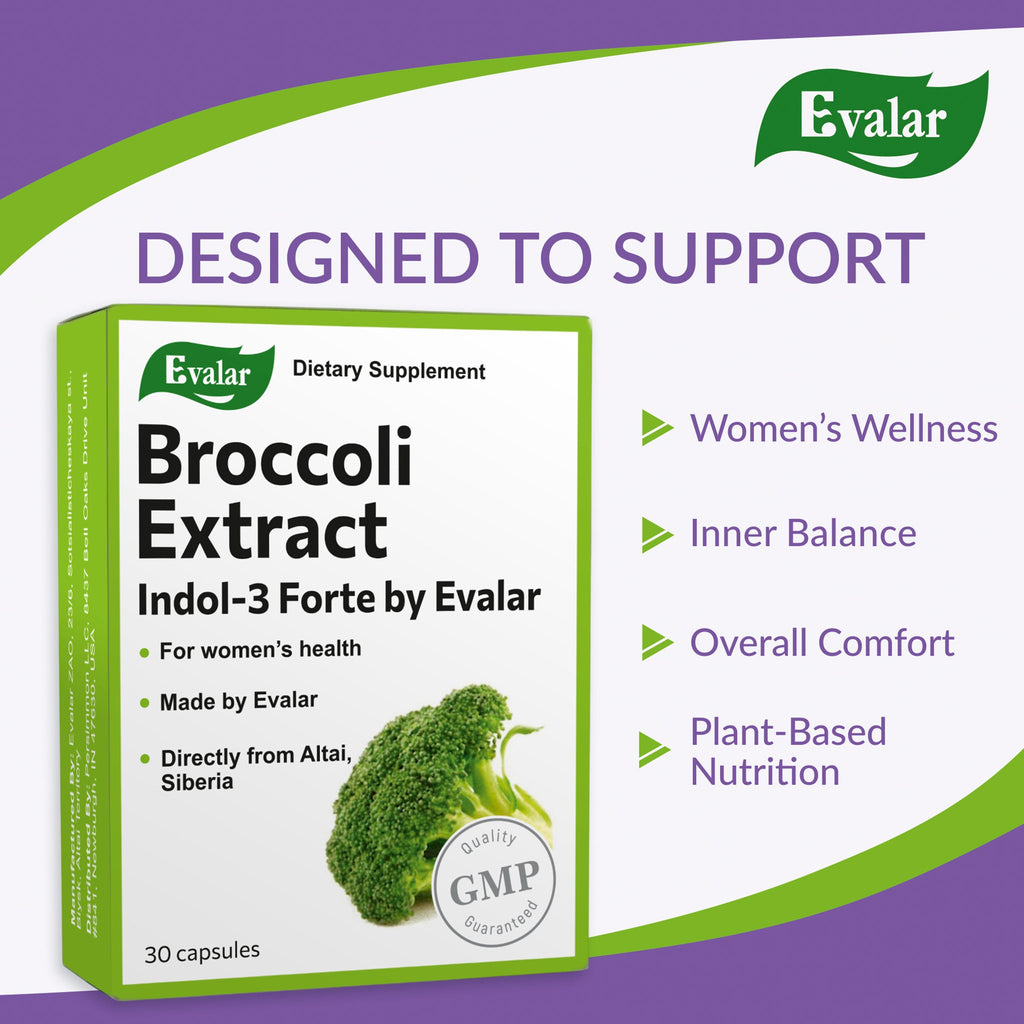Evalar Broccoli Indol-3 Extract – 30 Capsules