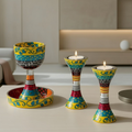 Modern Handcrafted Enamel Judaica Masterpiece – Premium Shabbat Series