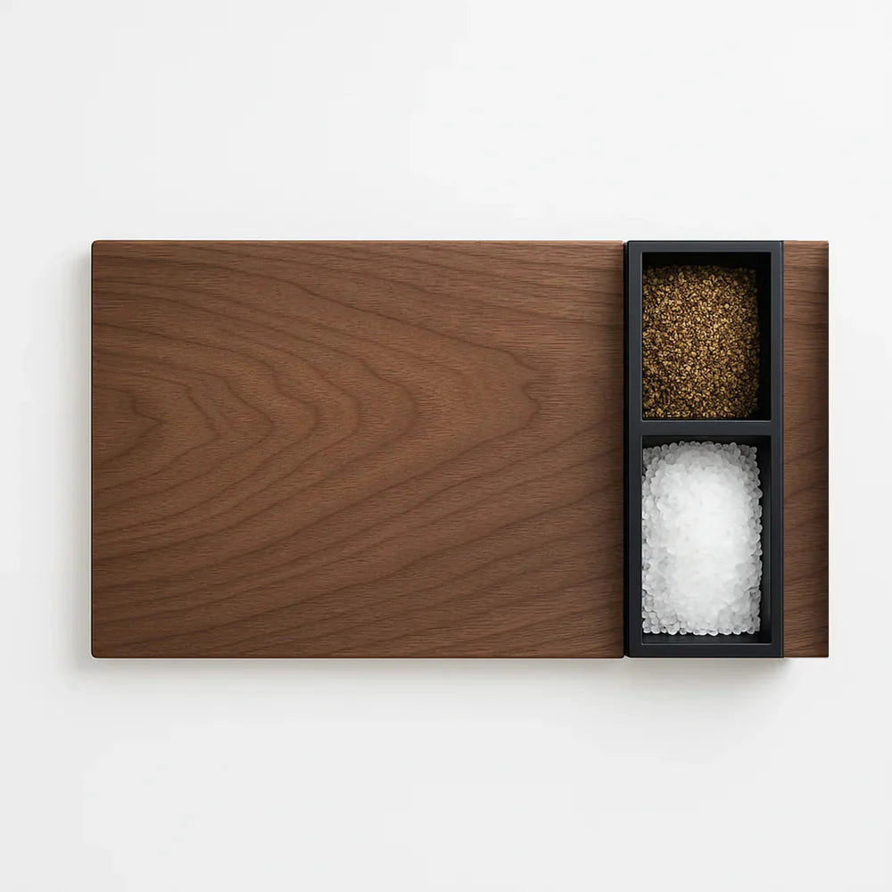 Luxury Wooden Challah Board with Concrete – Espresso Series