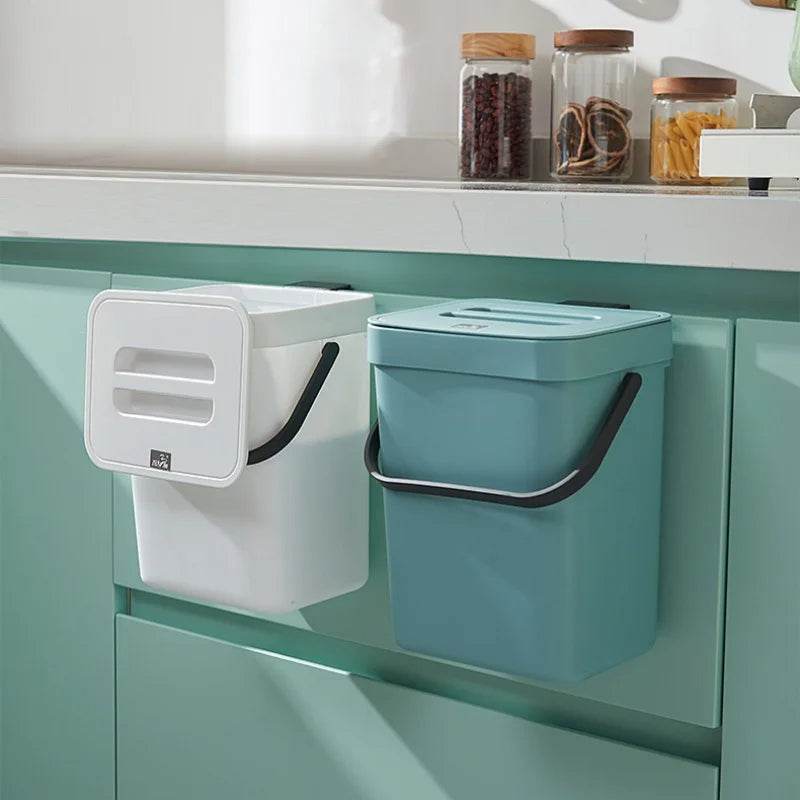 Space Saving Trash Can with Silent Lid