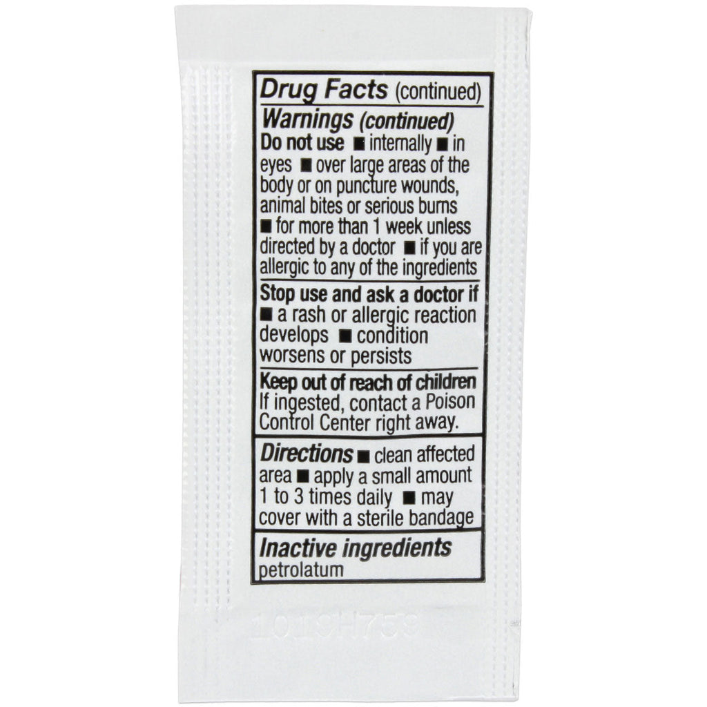 Triple Antibiotic .9gm. Pouch, 144 per box