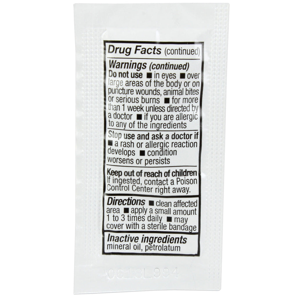 Single Antibiotic (Bacitracin) .9gm. Pouch, 144 per box