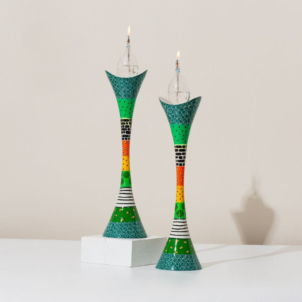 Stylish Shabbat Handmade Candle Holders – Premium Curved Series