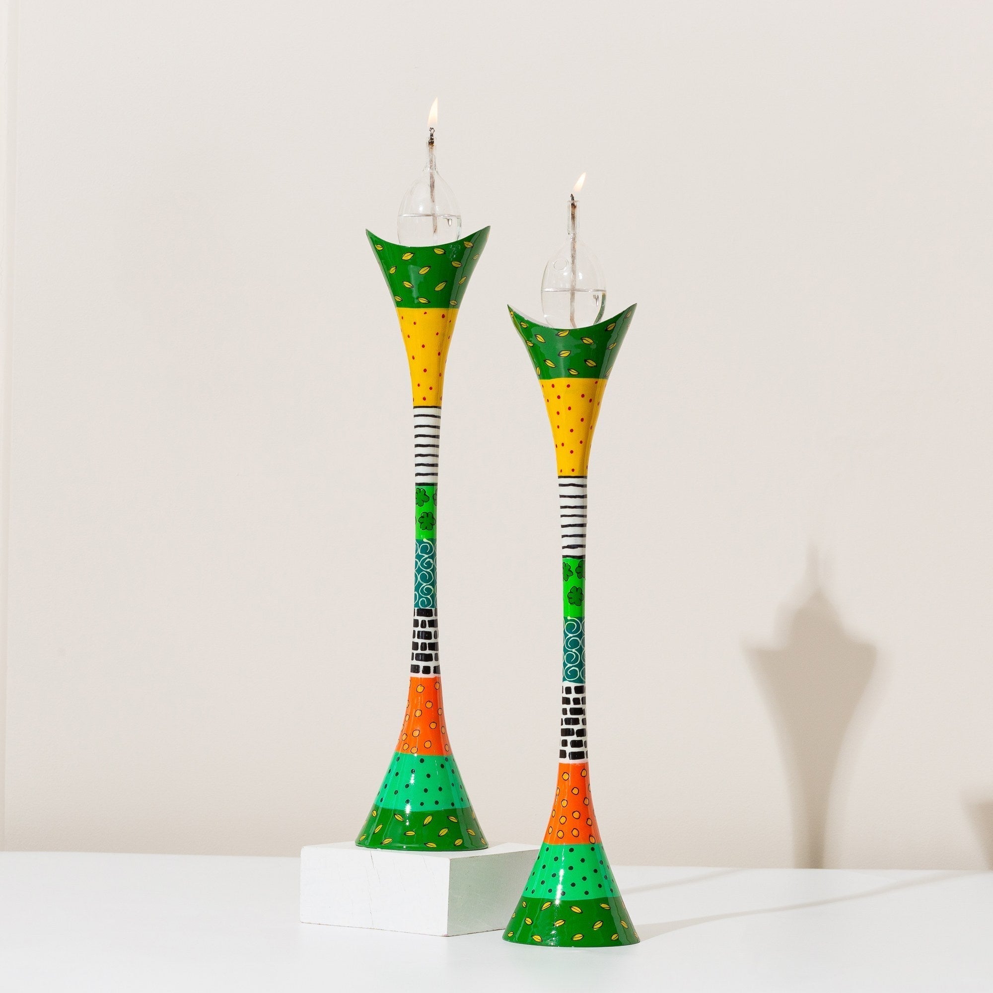 Stylish Shabbat Handmade Candle Holders – Premium Curved Series