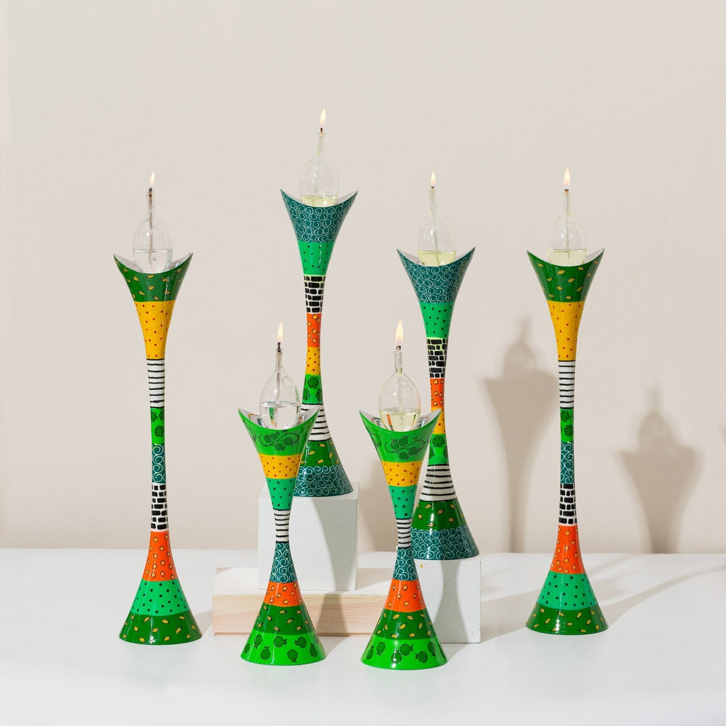 Stylish Shabbat Handmade Candle Holders – Premium Curved Series