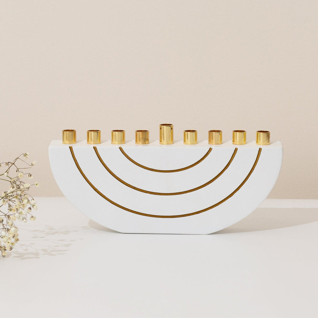 Elegant Concrete Menorah – Glam Series