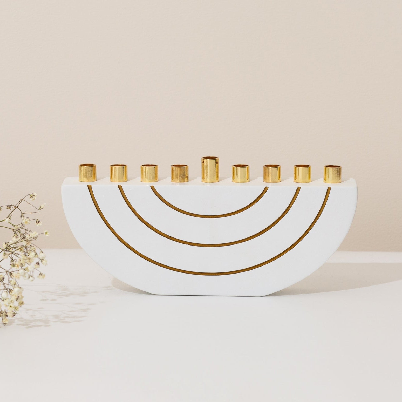 Elegant Concrete Menorah – Glam Series