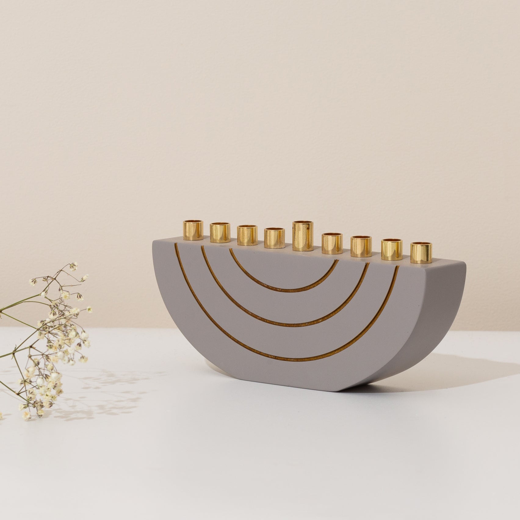 Elegant Concrete Menorah – Glam Series