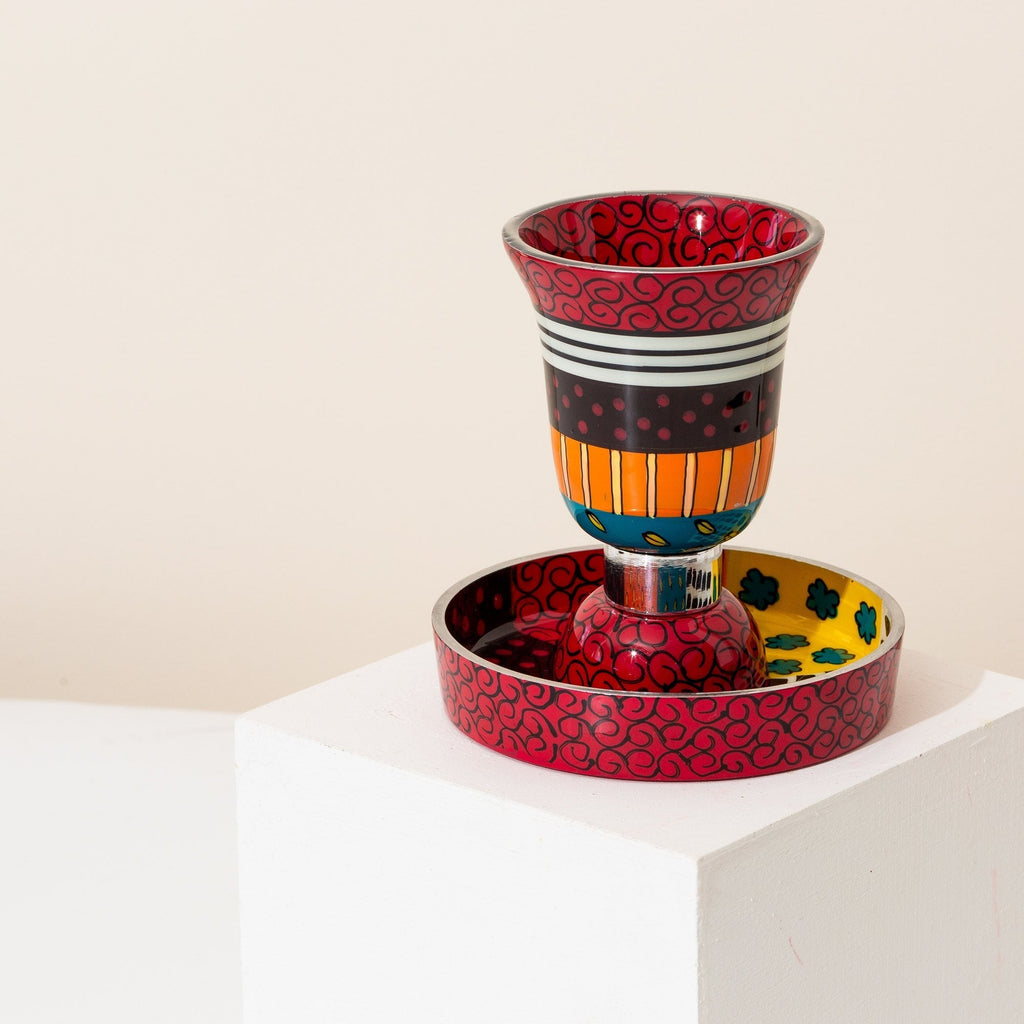 Handcrafted Luxury Kiddush Cup – Premium Curved