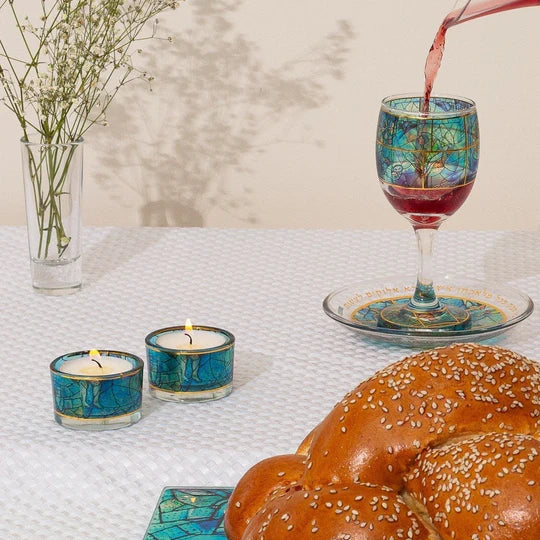 Modern Sabbath Candle Holders – Chagall Glass