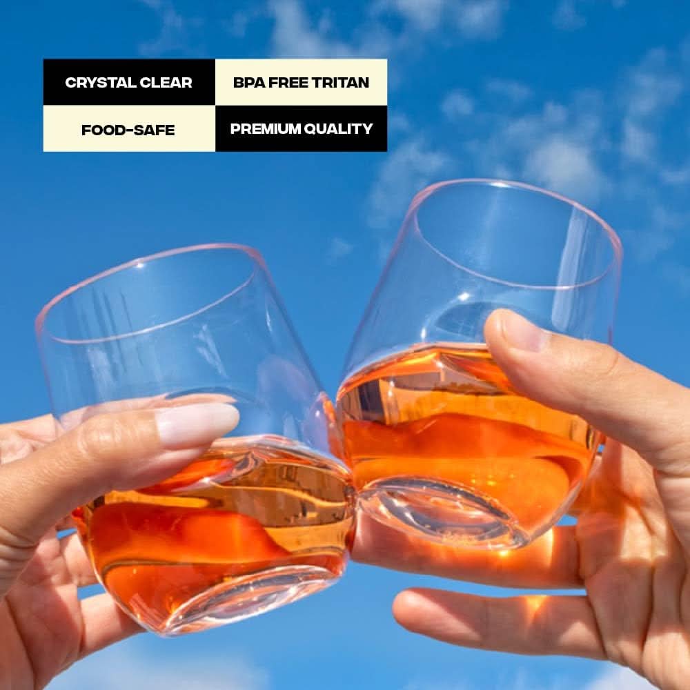 Govino Unbreakable Stemless Wine Glass 12 oz – Set of 12