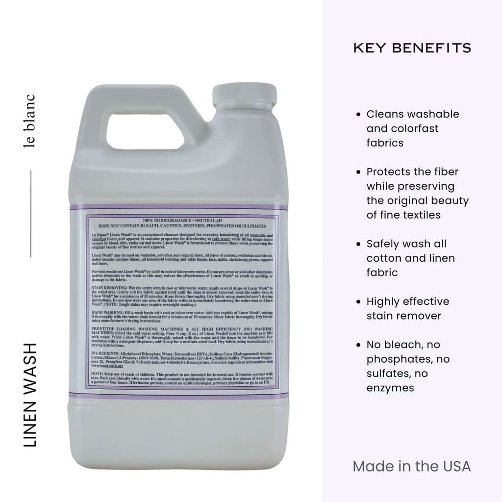 Le Blanc Fragrance Free Linen Wash 64 oz