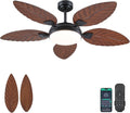 52 Inch Outdoor Palm Leaf Ceiling Fan With Dimmable LED