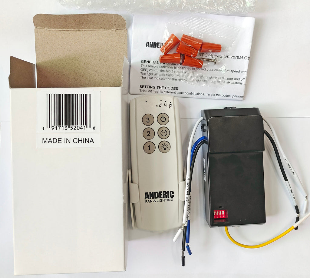 Substitute for Hampton Bay TX028C-LC Ceiling Fan Remote Control [63T-AC83T-KIT]
