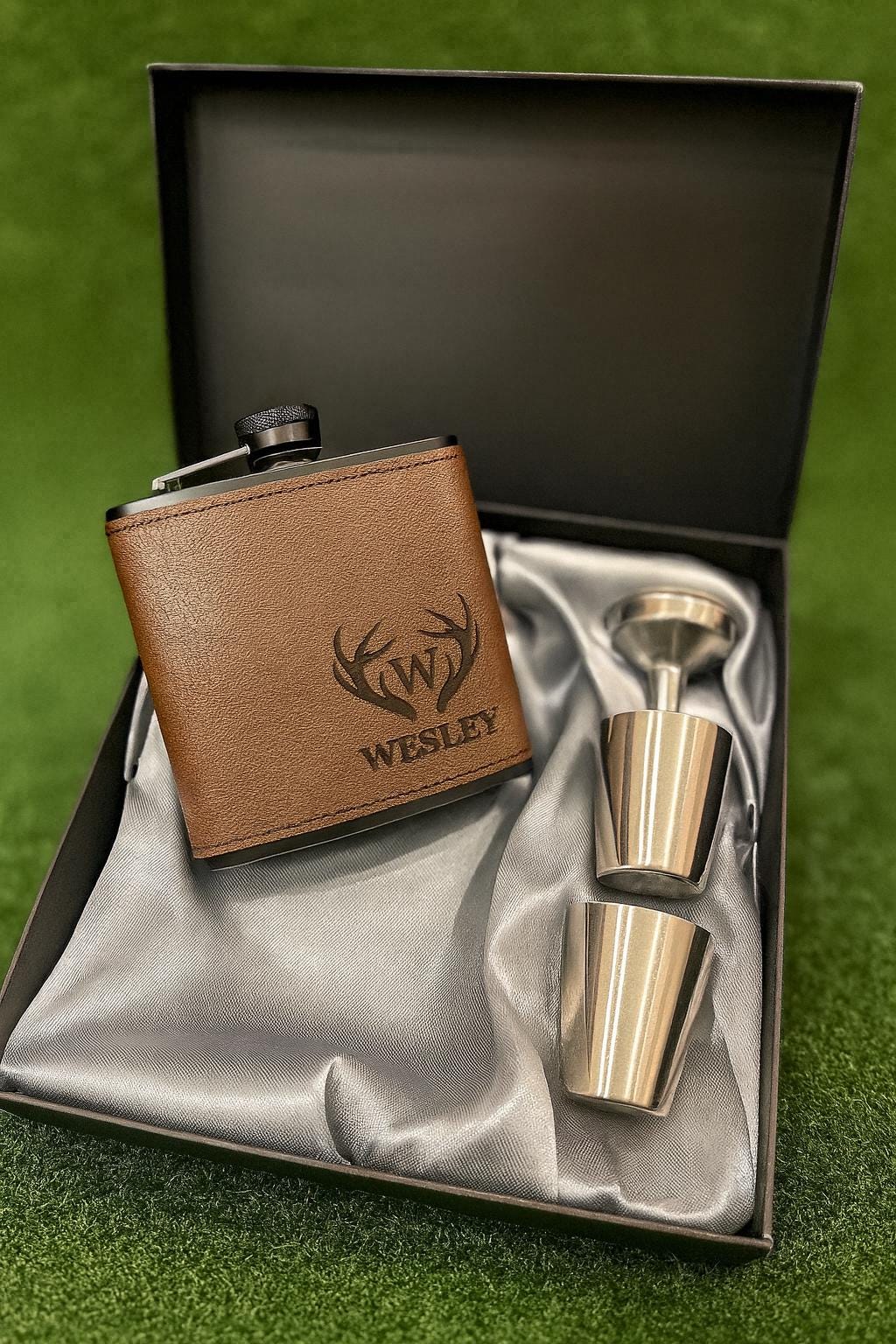 Personalized Leather Flask , Engraved Stainless Steel Flask, Leather Flask, Flask Personalized, Flask Leather, Flasks