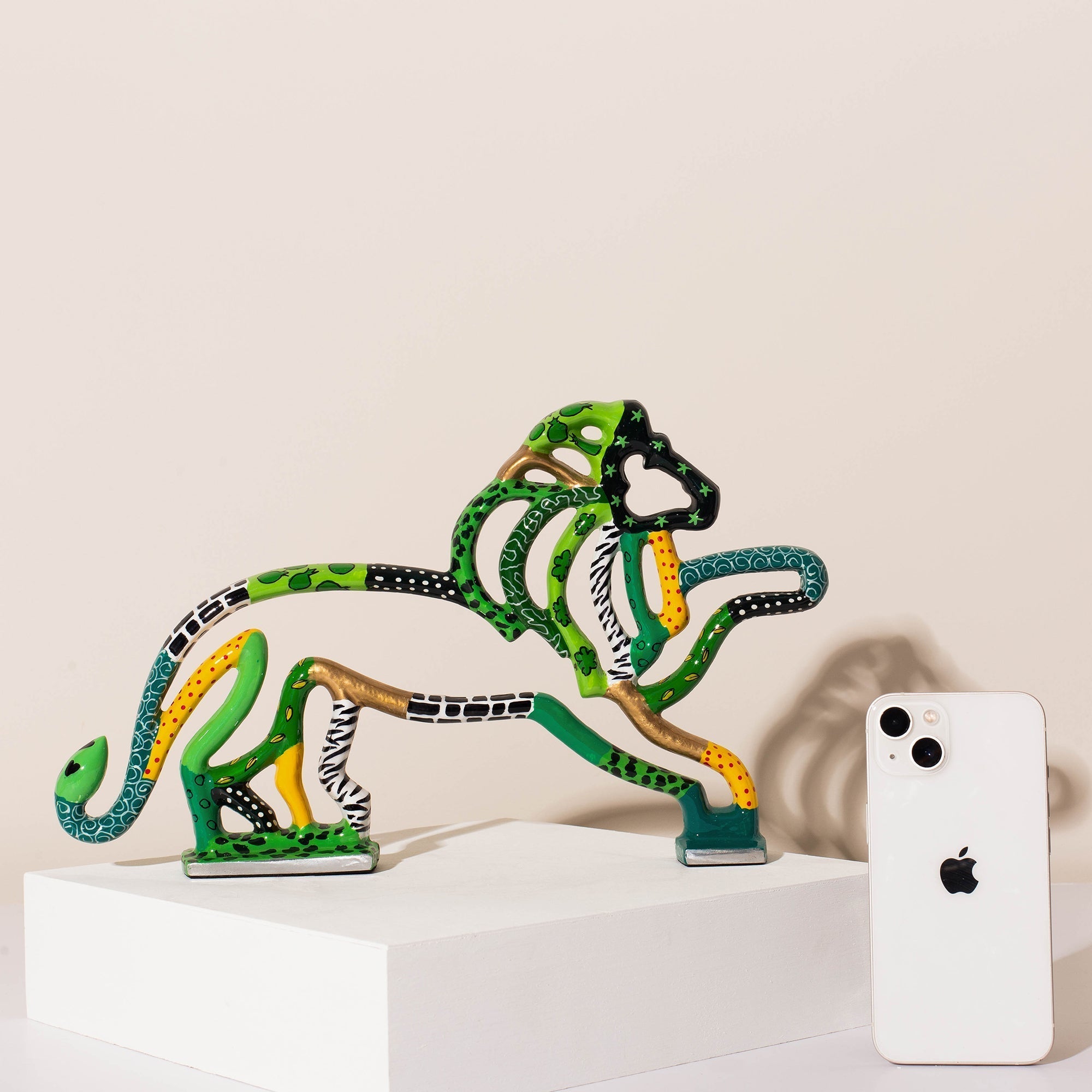 Handmade Lion Statue – Stylish Aluminum Décor – Leo Series