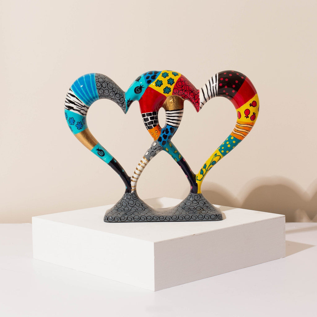 Modern Jewish Heart Ornament – Pairfect (Small) Series