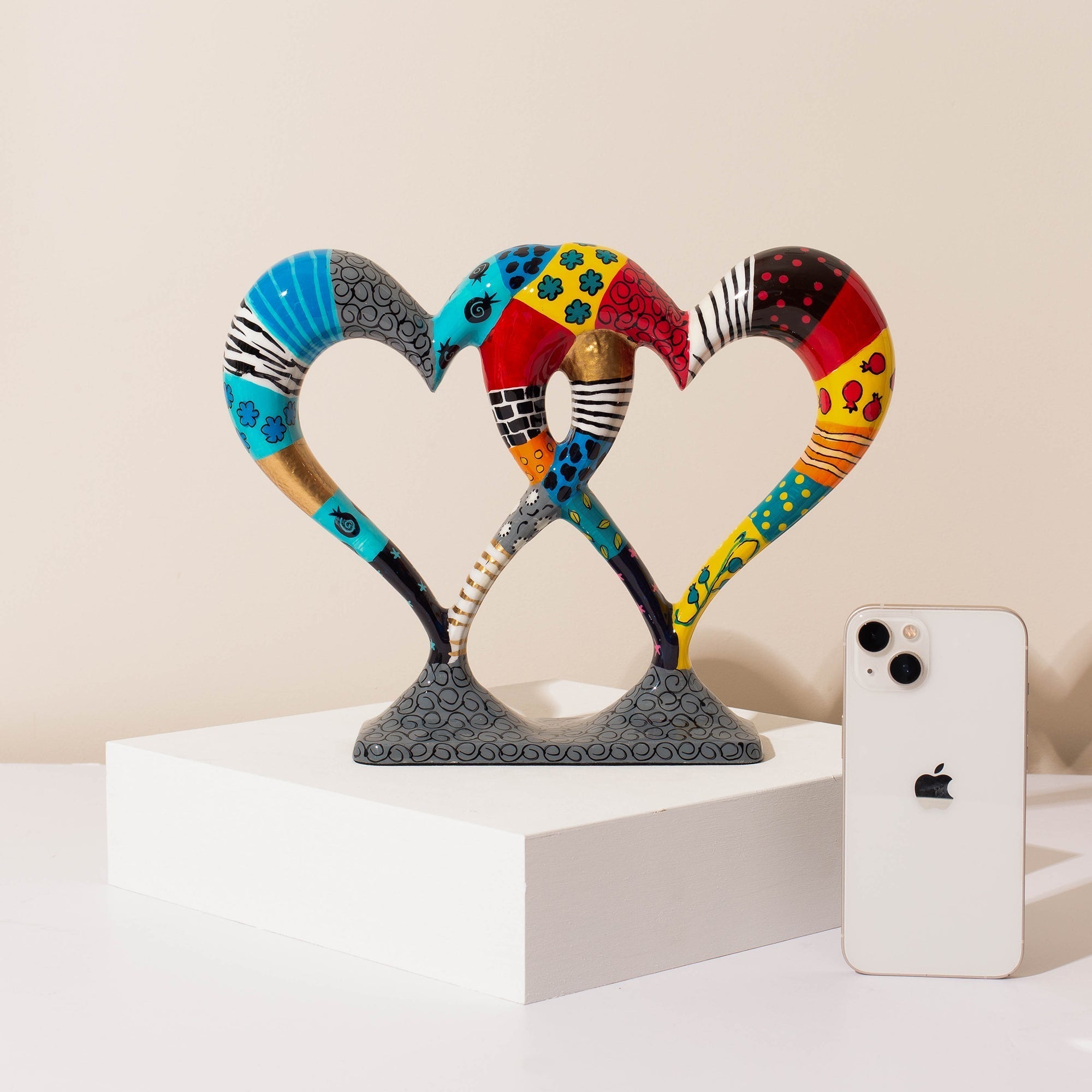 Modern Jewish Heart Ornament – Pairfect (Small) Series