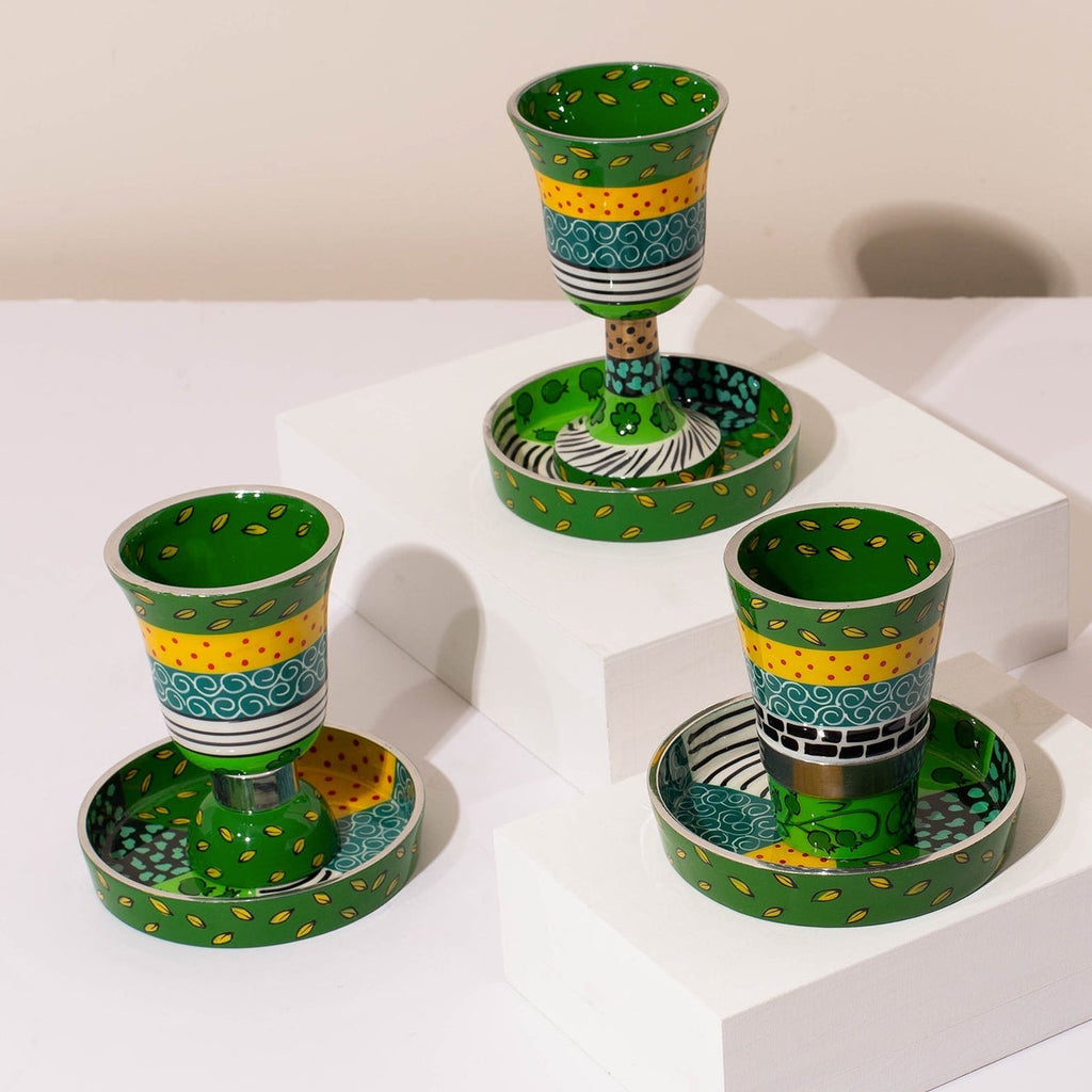 Premium Aluminum Kiddush Cup and Base – Premium Curved