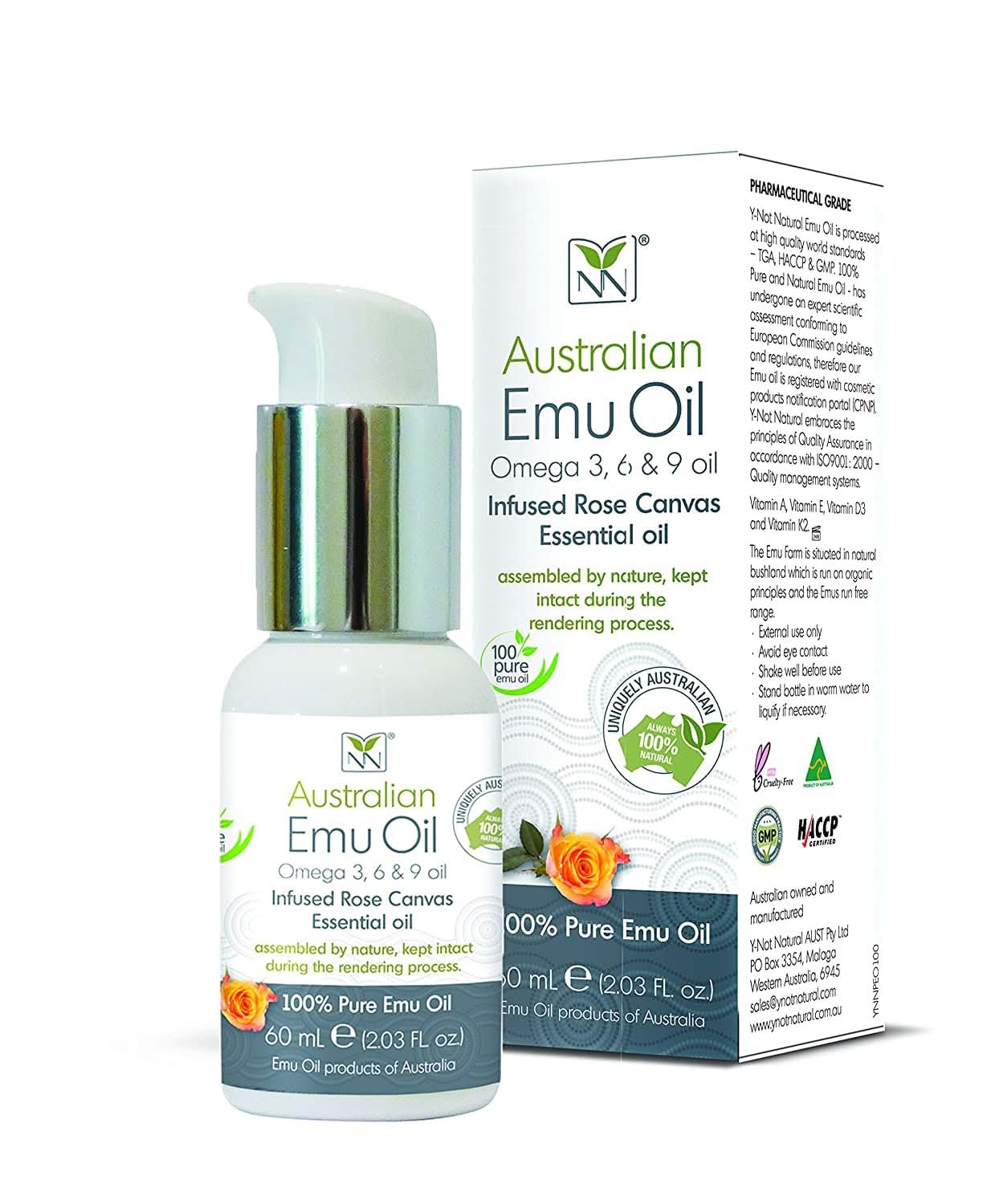 Australian Emu Oil Rose Canvas 60 ML