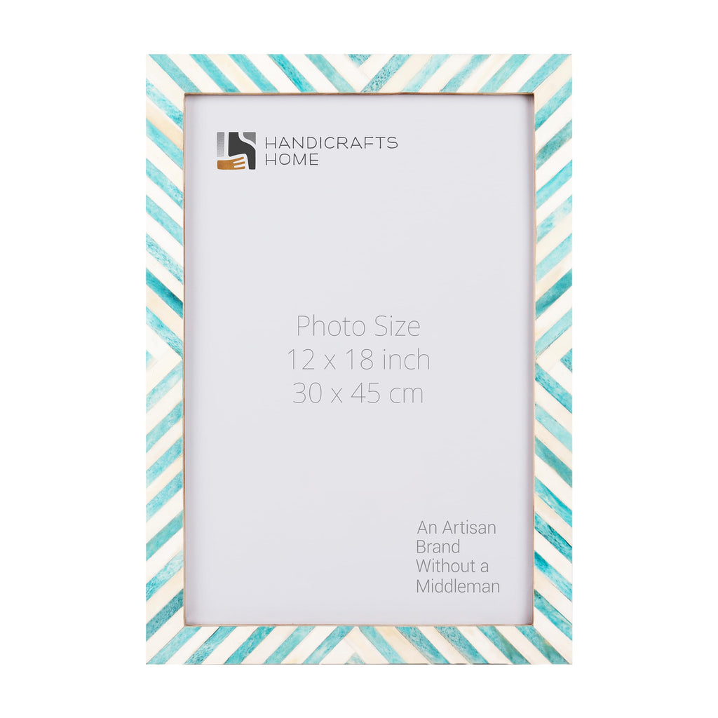 Poster Frames Chevron Collection Bone Inlay, Green, 6 Sizes