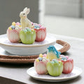 Pastel Easter Tidbit Dish Dolomite Bunny Or Bird 7in Spring Table Decor