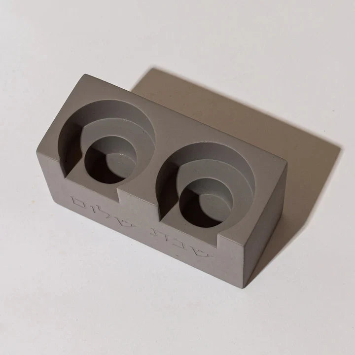 Concrete Sabbath Candle Holders – Cube Series